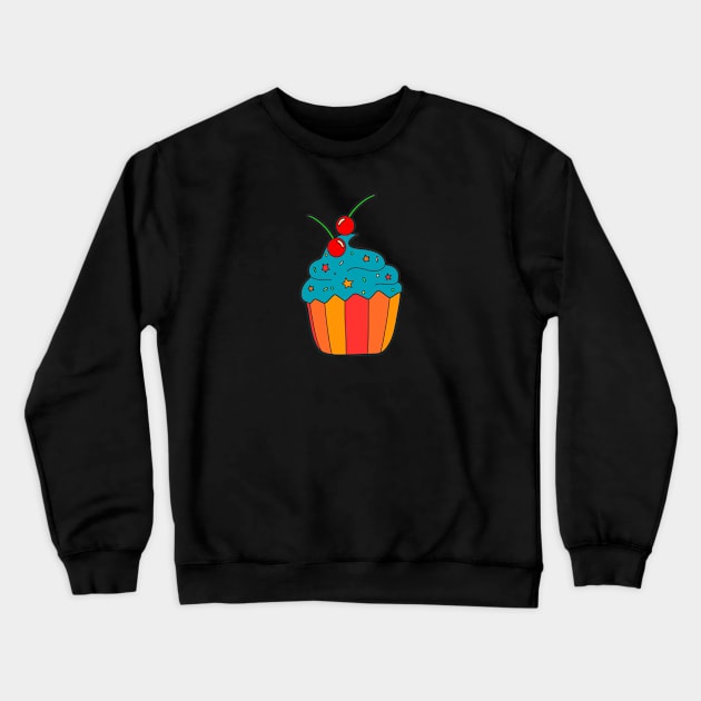 Cupcake Crewneck Sweatshirt by Kelly Louise Art